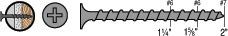 #6 x 1-5/8" Drywall to Wood Gray Phosphate Bulk 