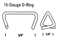 3/4" SR15D 15 Gauge D Ring Sharp