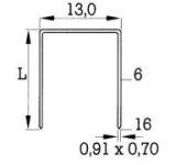 1/2" Leg 20 Gauge Staple Stainless Steel