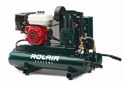 RolAir 4090HK17 5.5HP Gas Powered Wheeled Air Compressor 
