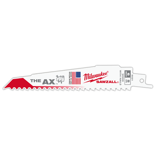 Milwaukee 48005021 6" x 6TPI Ax Sawzall Recip Blades