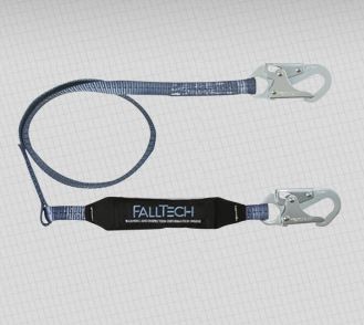 FallTech 8256 Lanyard 6" Web 2 Snap Hooks