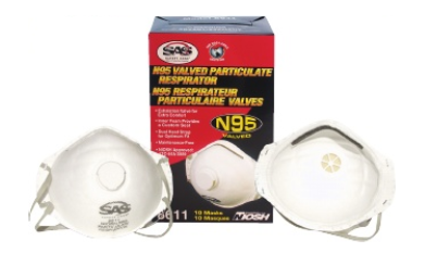 SAS Safety 8611 N95 Valved Particulate Respirator (10 Pack)