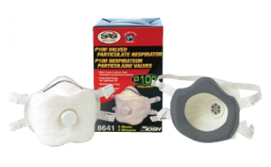 SAS Safety 8641 P100 Particulate Respirator with Valve (2 Pack)