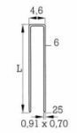 3/16" Crown x 1" Leg Galvanized Staple