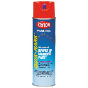 Krylon S03610 Quik-Mark Water Based Red Marking Paint, 20 oz.