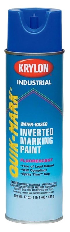 Krylon S03620 Quik-Mark Water Based Blue Marking Paint, 20 oz.