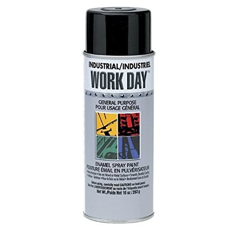Krylon A04412007 Work Day Black Enamel Spray Paint