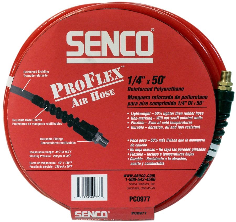 Senco ProFlex 1/4" x 50FT Air Hose w/fittings