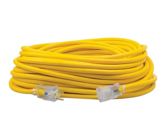 Southwire 1688SW0002 12/3 50' Yellow Polar/Solar Extension Cord