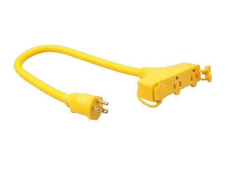 Southwire 4112SW8802 12/3 2' Yellow Tri-Source Extension Cord