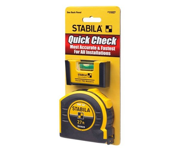 Stabila 11927 Quick Check Pocket Pro Mini Level with 27' Tape Measure