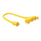 Southwire 4112SW8802 12/3 2' Yellow Tri-Source Extension Cord